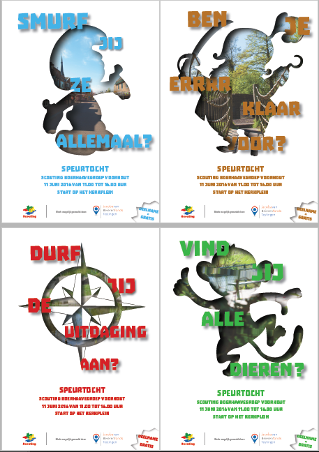 Vier posters
